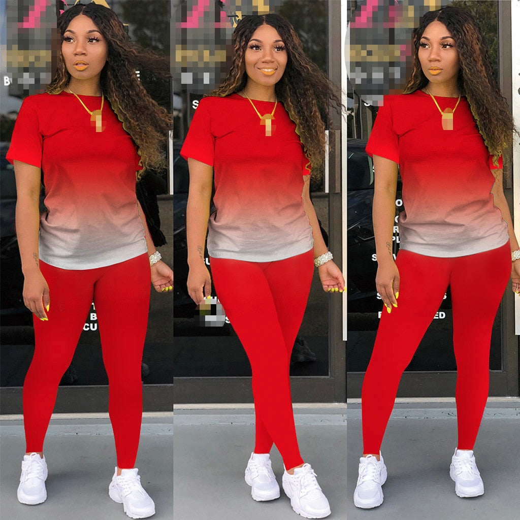 Stylish Gradient Two-Piece Tracksuits" - Fashioinista