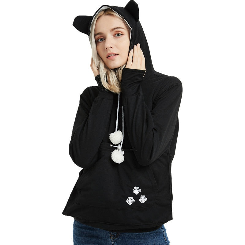 Cat Hoodie with Kangaroo Dog Pet Paw Pocke - Fashioinista