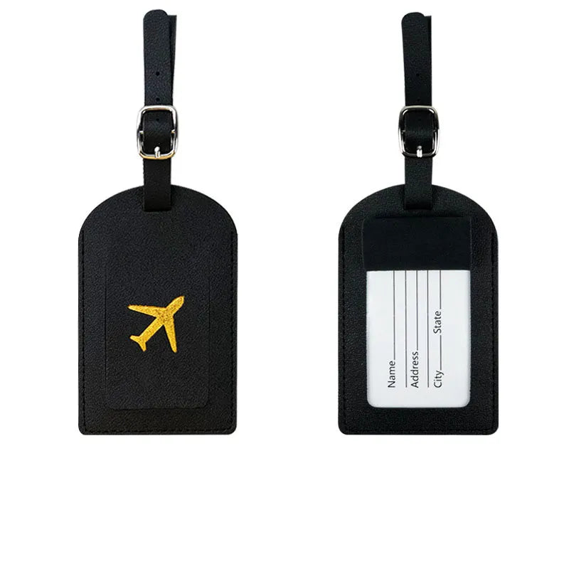 leather luggage tag