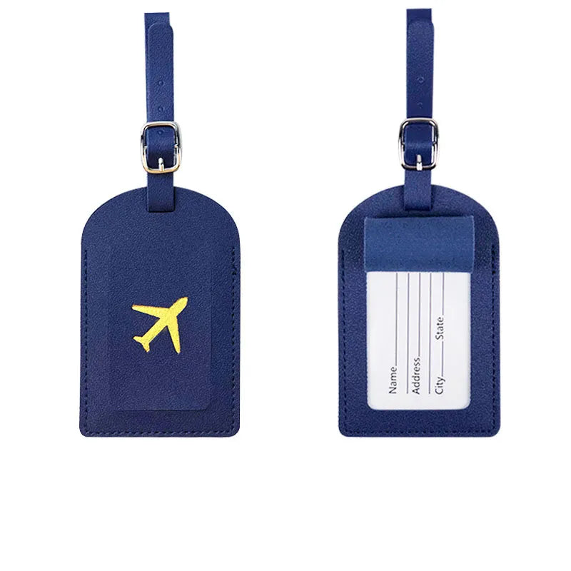 leather luggage tag