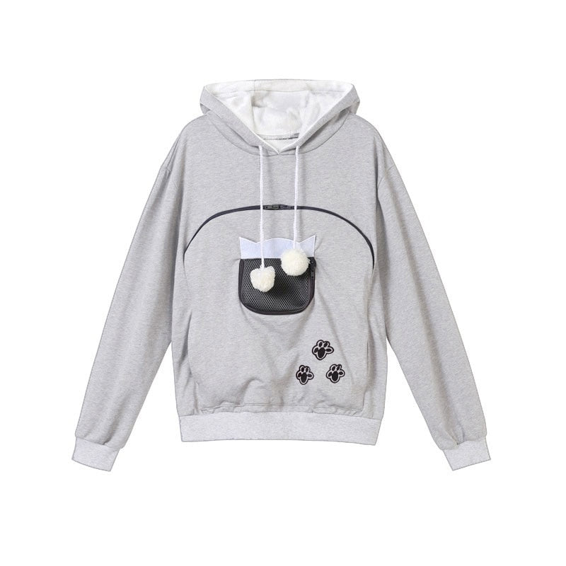 Sweatshirt with Kangaroo Pet Paw Pocket - Fashioinista