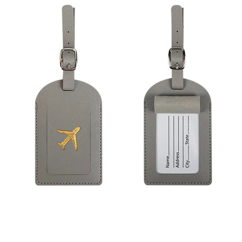 leather luggage tag