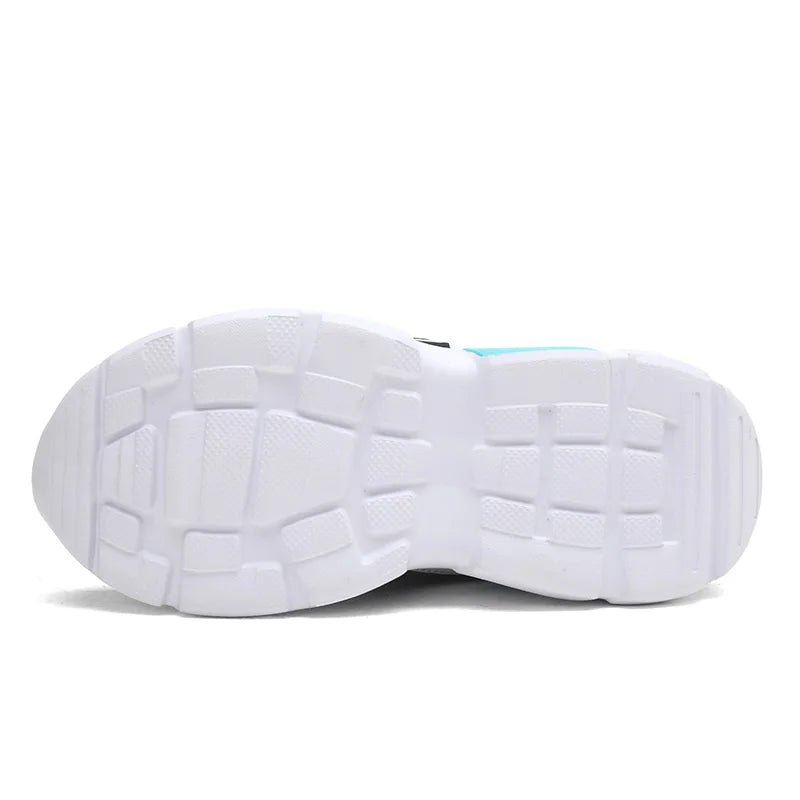 Boys breathable mesh running shoes with hook and loop strap - view 6
