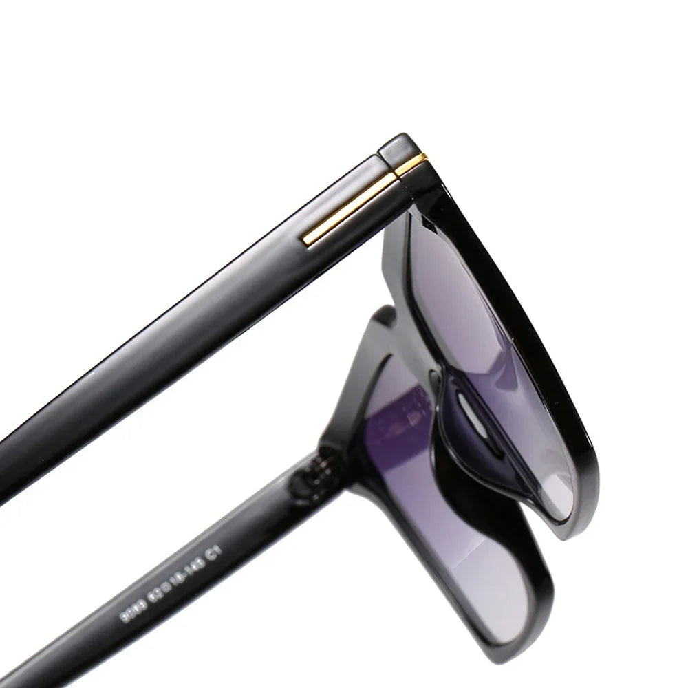 Oversized square sunglasses with gradient UV400 lenses - view 5