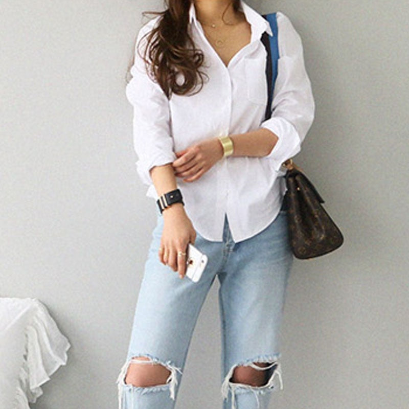 Elevate Your Style: White Button-Down - Fashioinista