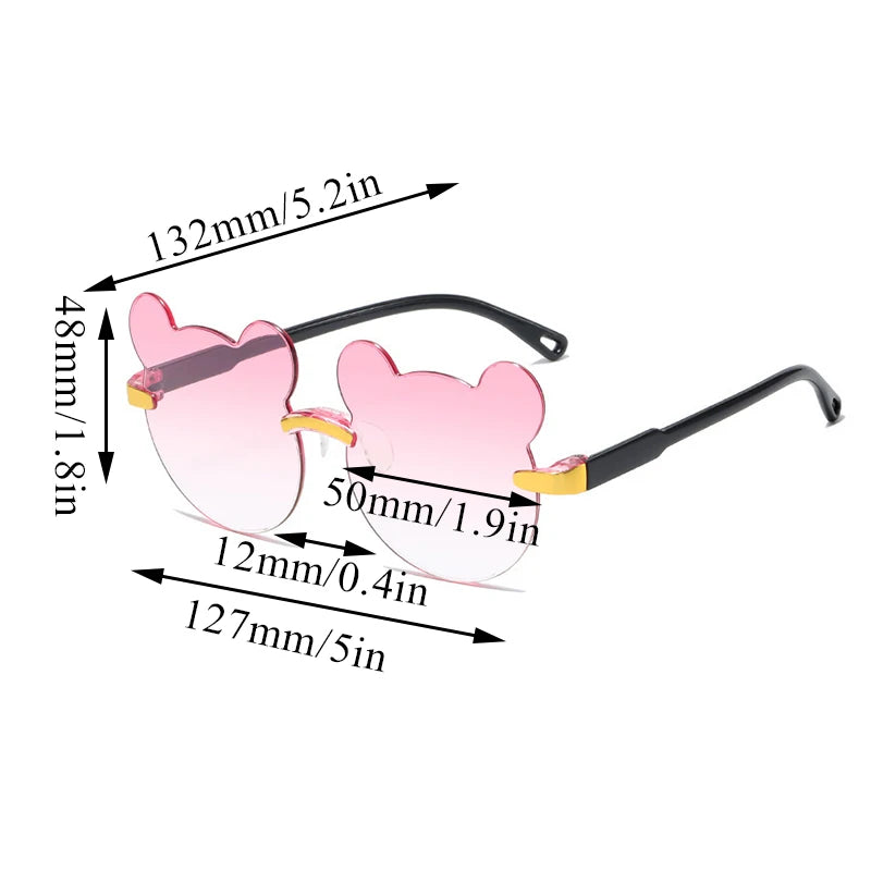 Kids bear shape rimless sunglasses - view 3