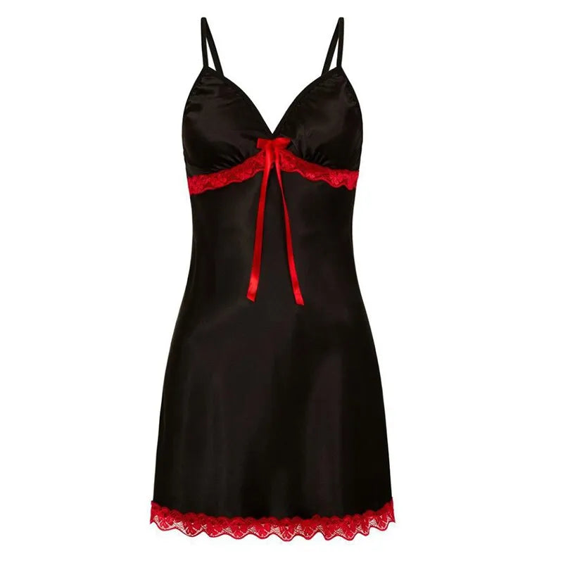 Women Sexy Sleepwear Silk Satin Nightwear Slip Dress Sleeveless Pajamas Nightgown Plus Size Nightwear Comfortable - Fashioinista