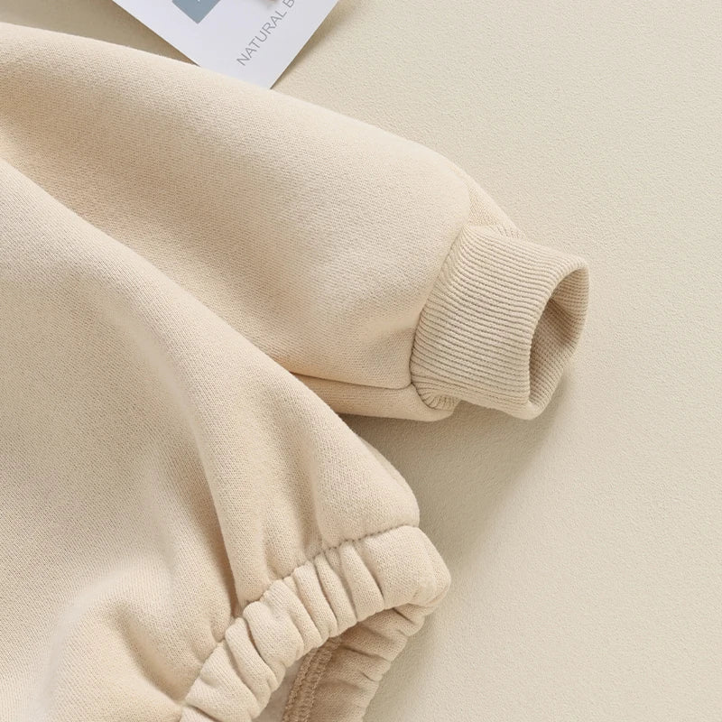 Baby plush sweatshirt romper with long sleeves - view 5