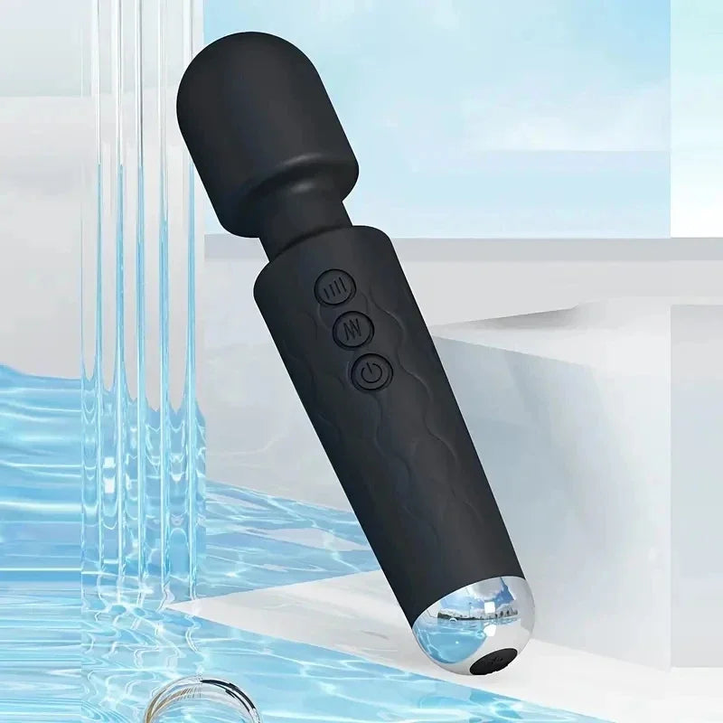 Electric Massage Stick - handheld massager in black