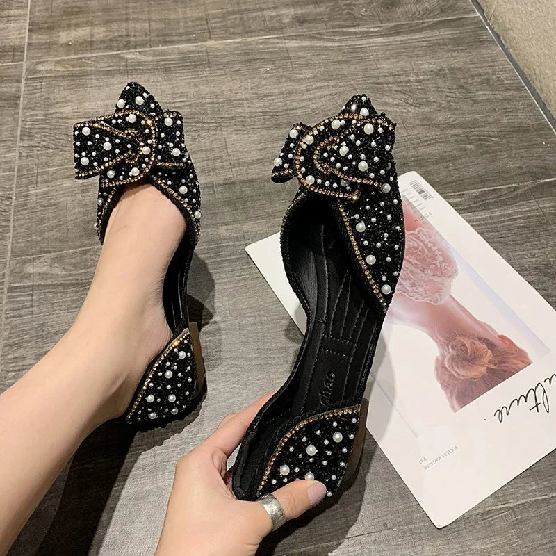 Women Fashion Flat Single Shoes Feamle Autumn Pointed Toe Shoes Flat Loafers Soft Sole Ladies Plus Size 35-43 Zapatos De Mujer - Fashioinista