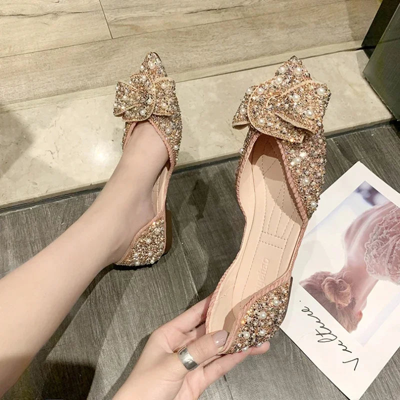 Women Fashion Flat Single Shoes Feamle Autumn Pointed Toe Shoes Flat Loafers Soft Sole Ladies Plus Size 35-43 Zapatos De Mujer - Fashioinista
