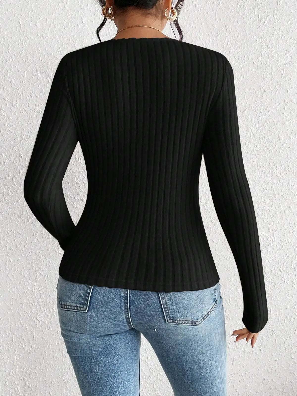 Diamond Collar Knit Top