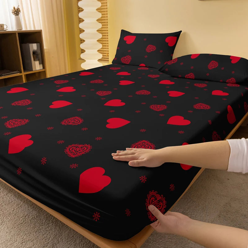Four Seasons Men and Women Simple Fashion Love Print Sanded Bedspread Home Bedroom Hotel - Fashioinista