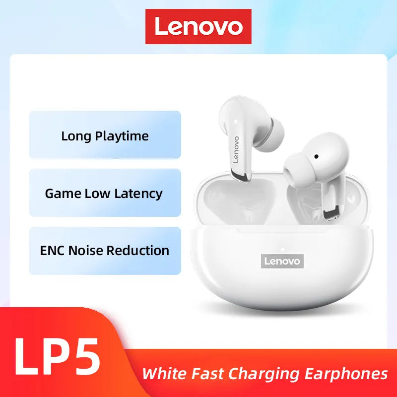 "Lenovo LP5 Wireless Earbuds | Hi-Fi | Waterproof