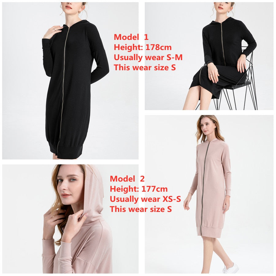 Breathe Easy: Soft Modal Zipper Dress - Fashioinista