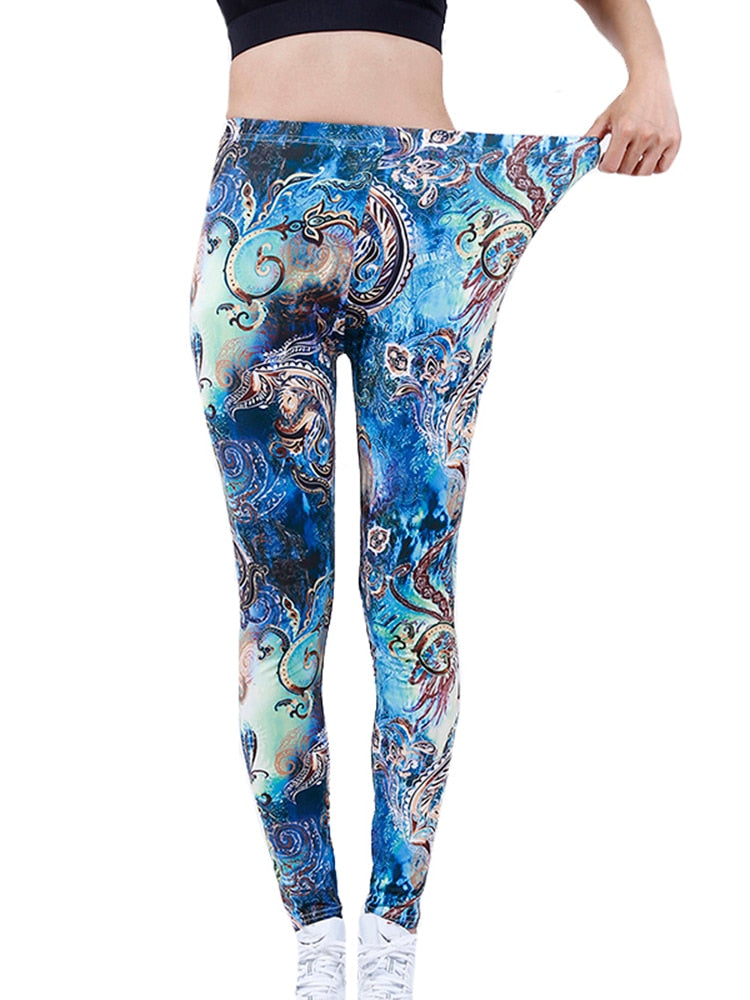 Stylish Camo Graffiti Leggings - Fashioinista