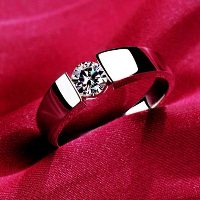 Eternal Sparkle: Zircon Wedding Ring - Fashioinista