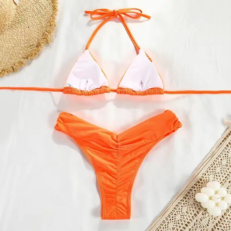 Halter Brazilian Micro Bikini Set - Fashioinista