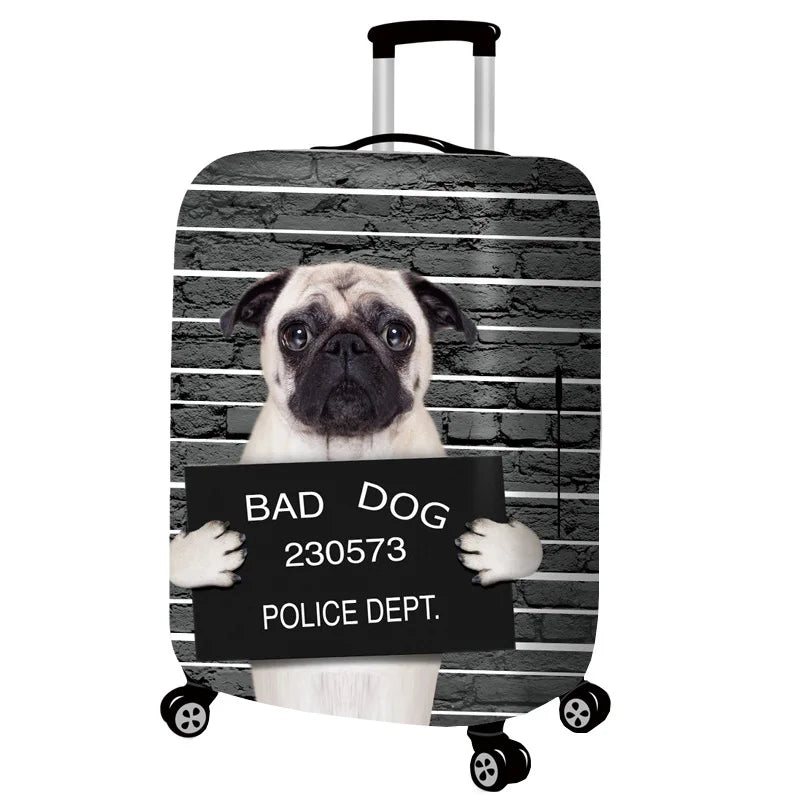 3D animal print stretch luggage cover for a trolley suitcase - view 5