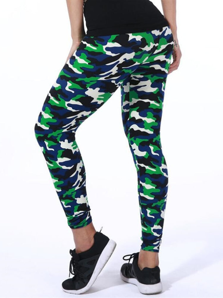 Stylish Camo Graffiti Leggings - Fashioinista