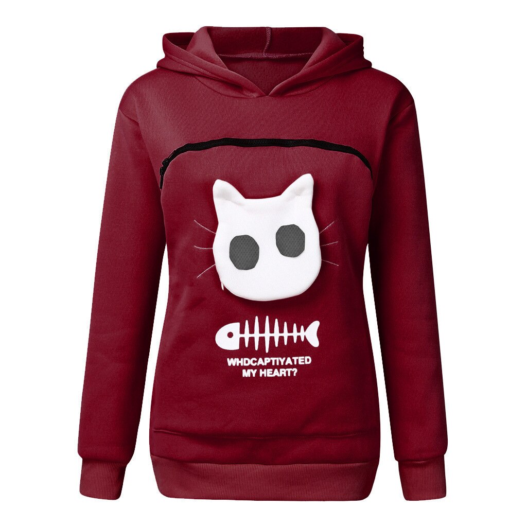 Cat Hoodie with Kangaroo Dog Pet Paw Pocke - Fashioinista