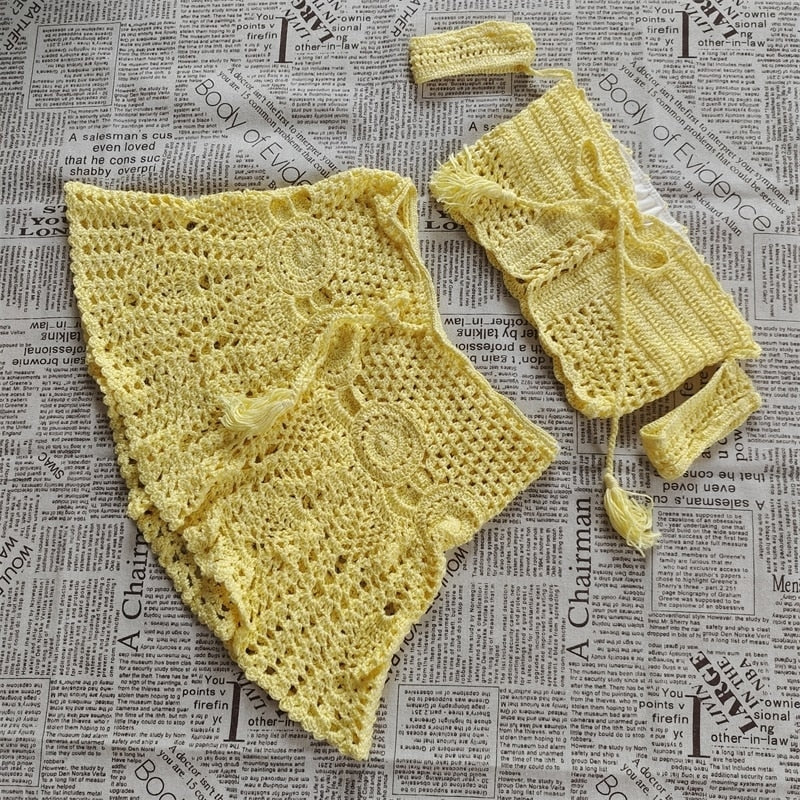 Crochet Two-Piece Set - Fashioinista