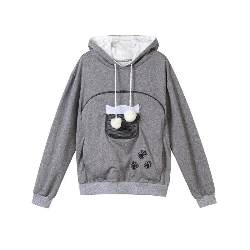 Sweatshirt with Kangaroo Pet Paw Pocket - Fashioinista