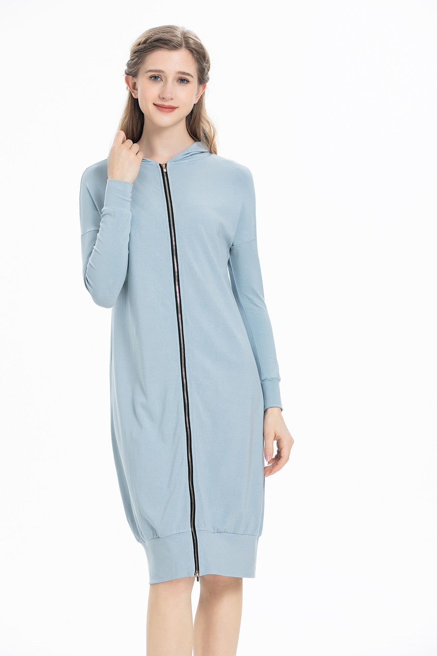 Breathe Easy: Soft Modal Zipper Dress - Fashioinista