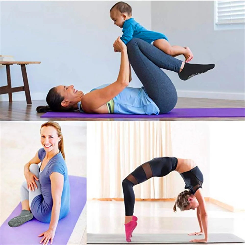 Anti slip cotton short yoga socks - view 12