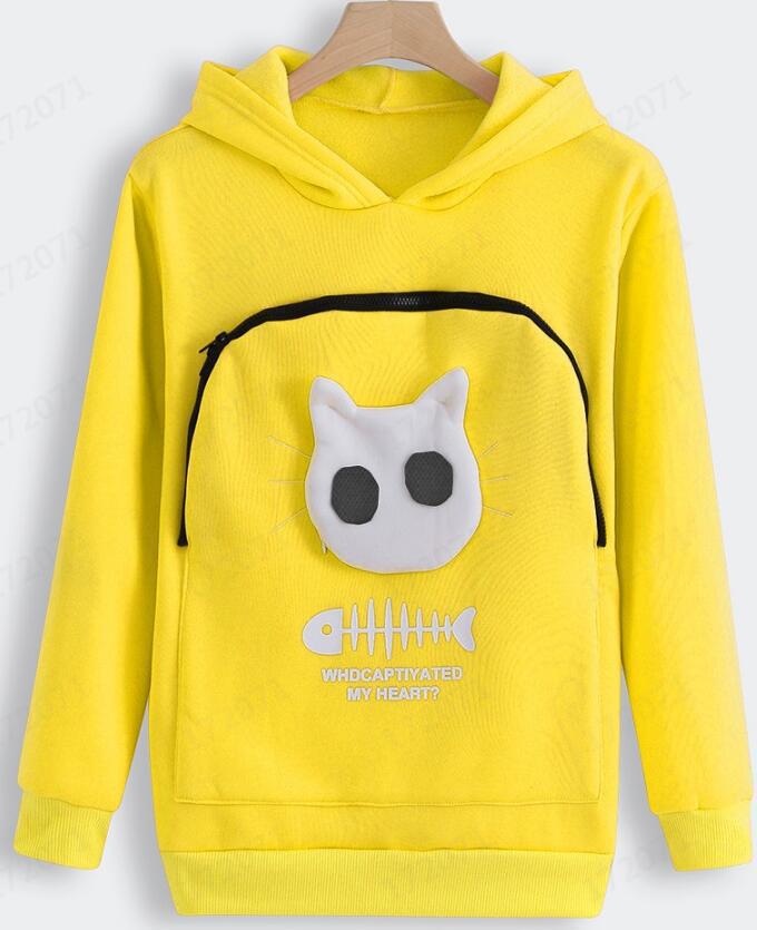 Cat Hoodie with Kangaroo Dog Pet Paw Pocke - Fashioinista