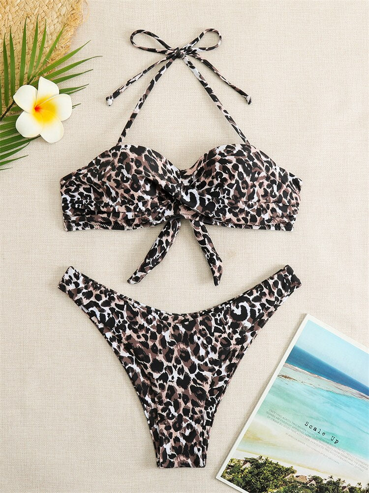 Solid Push Up Bikini Set - Fashioinista