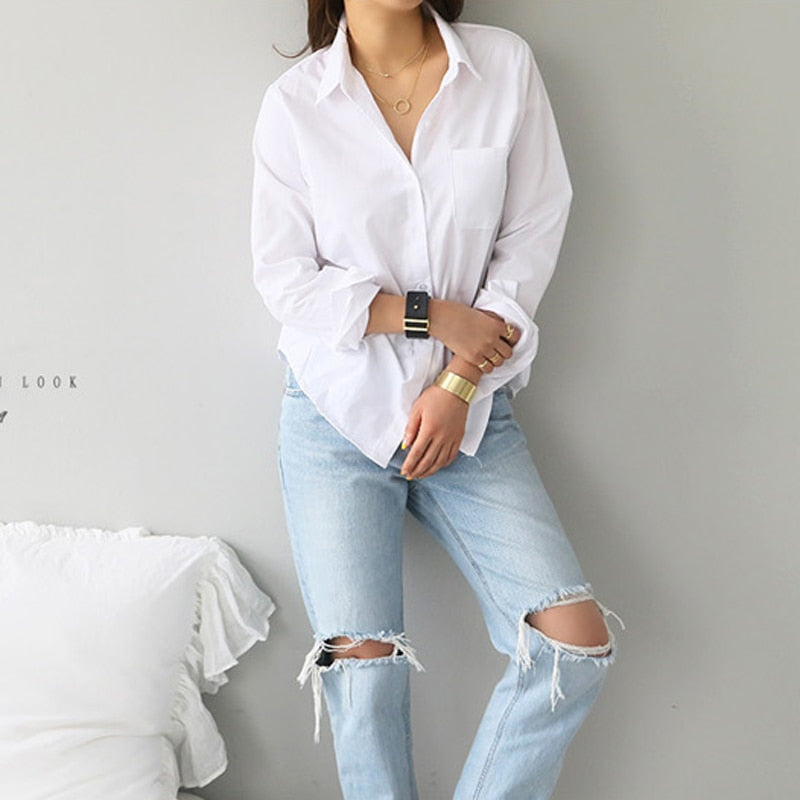 Elevate Your Style: White Button-Down - Fashioinista