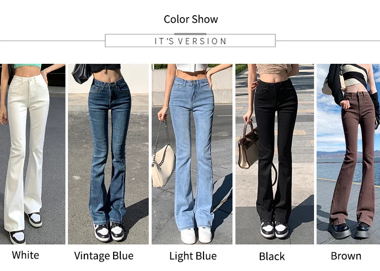 ZOENOVA Flare Jeans Low Waist Loose Comfortable Jeans For Women Pants 2022 Elastic Fashion Boyfriend Style Denim Pant Trousers - Fashioinista