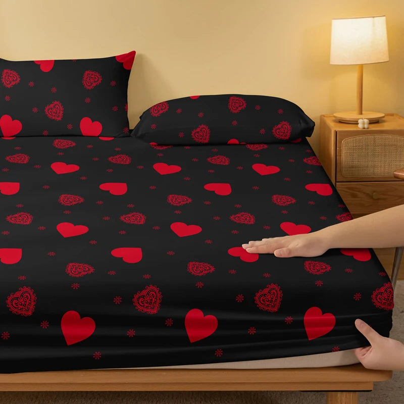 Four Seasons Men and Women Simple Fashion Love Print Sanded Bedspread Home Bedroom Hotel - Fashioinista
