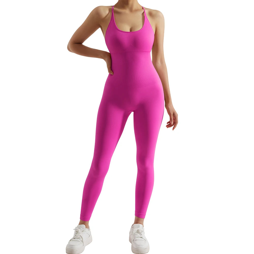 Sleeveless bodycon jumpsuit in knitted fabric - view 8
