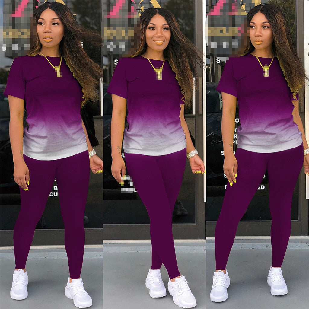 Stylish Gradient Two-Piece Tracksuits" - Fashioinista