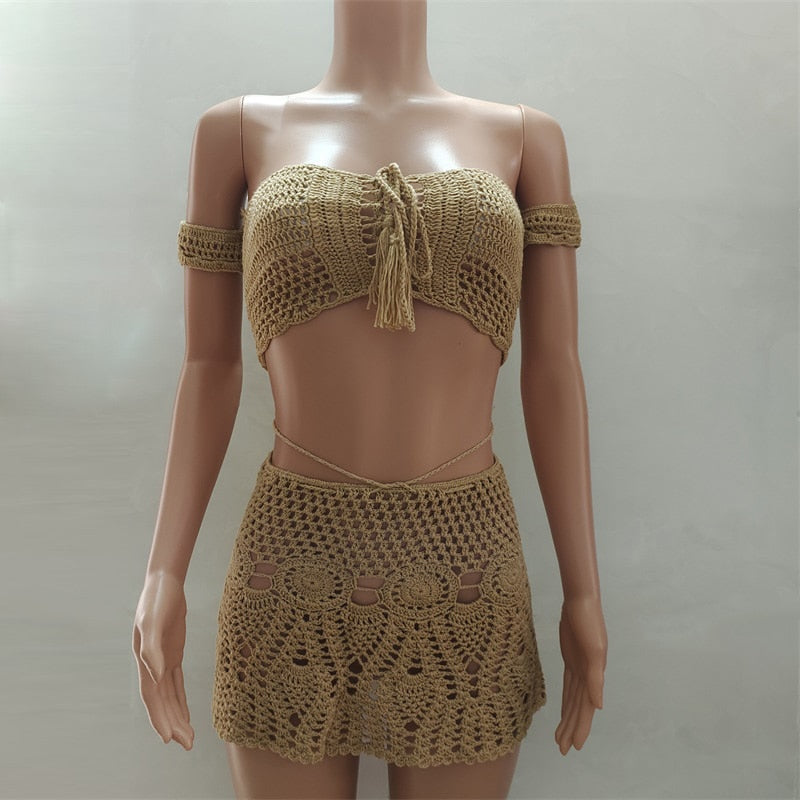 Crochet Two-Piece Set - Fashioinista