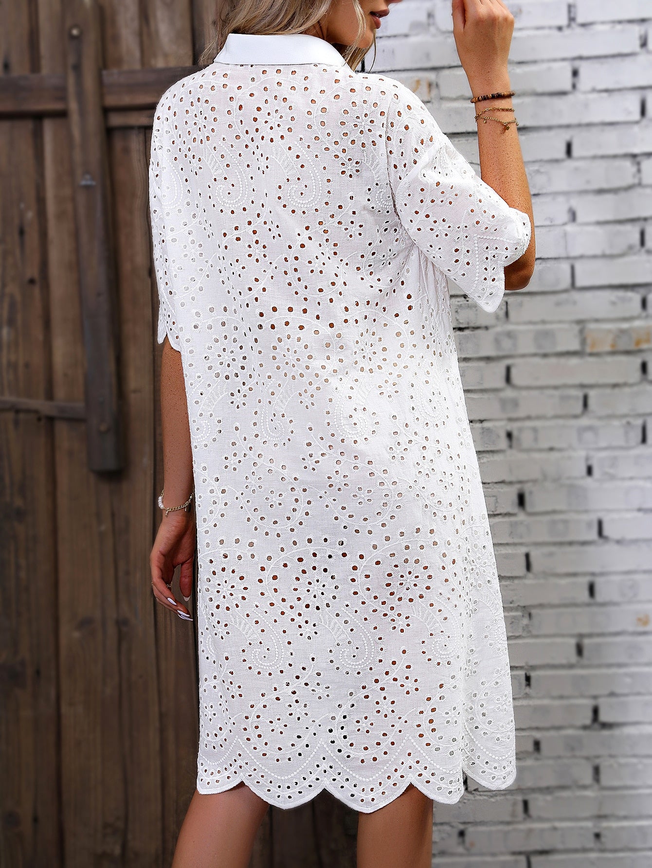 Eyelet Embroidery Summer Dress" - Fashioinista