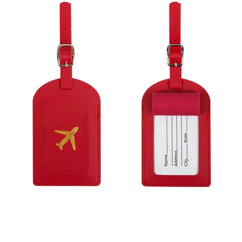 leather luggage tag