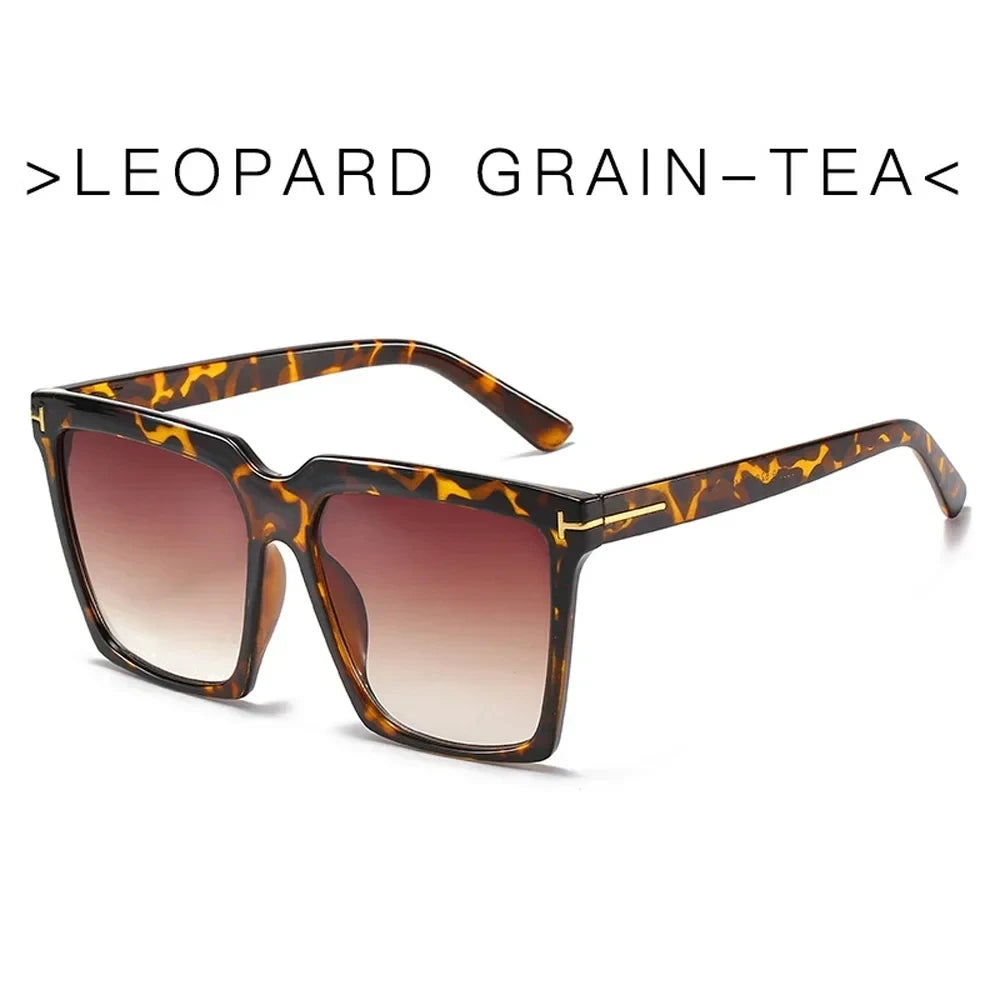 Oversized square sunglasses with gradient UV400 lenses - view 11