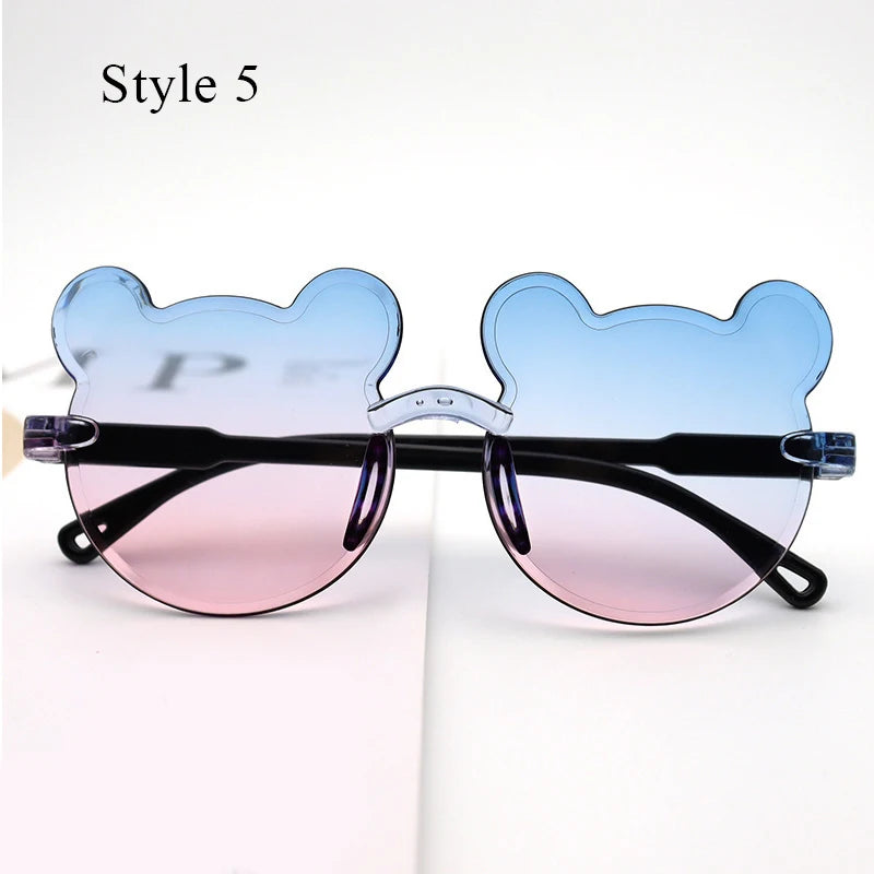 Kids bear shape rimless sunglasses - view 1