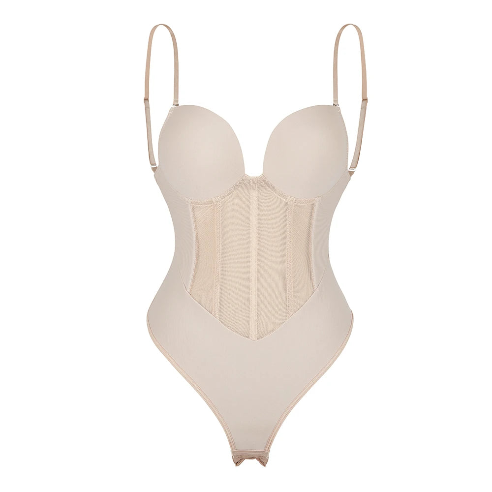 Backless shaper bodysuit with a built in bra - view 8
