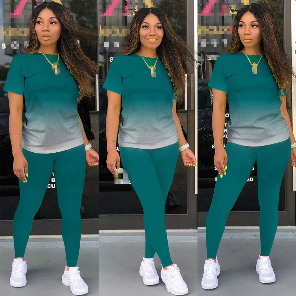 Stylish Gradient Two-Piece Tracksuits" - Fashioinista