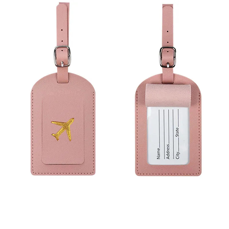 leather luggage tag