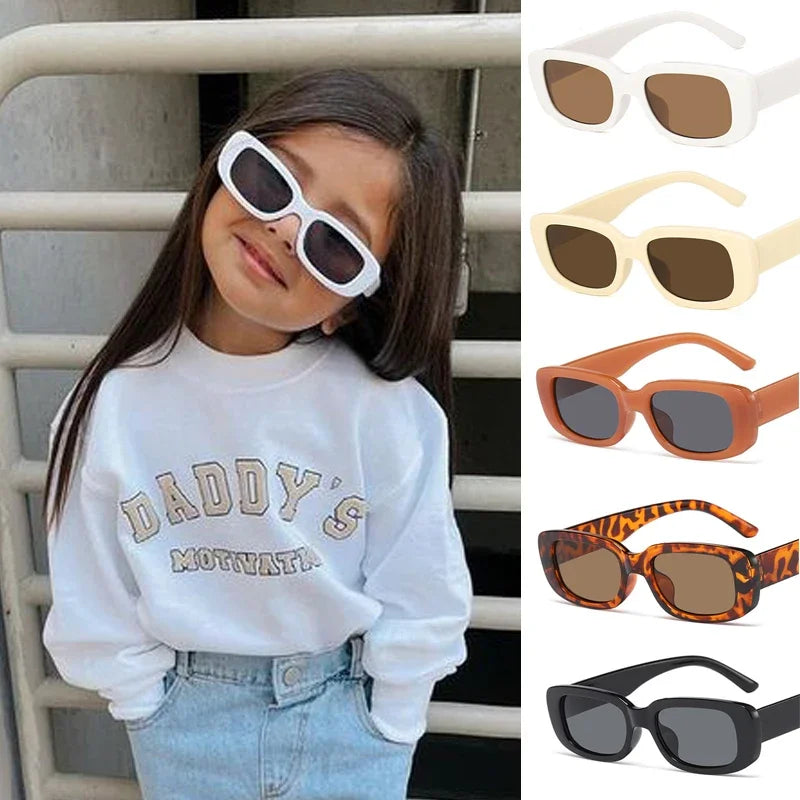 Frosted Rectangle Kids Sunglasses