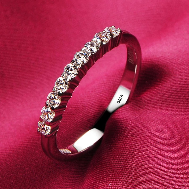 Eternal Sparkle: Zircon Wedding Ring - Fashioinista