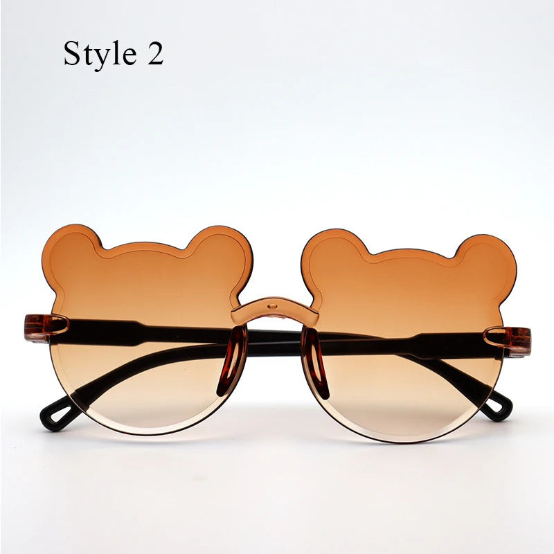 Kids bear shape rimless sunglasses - view 17