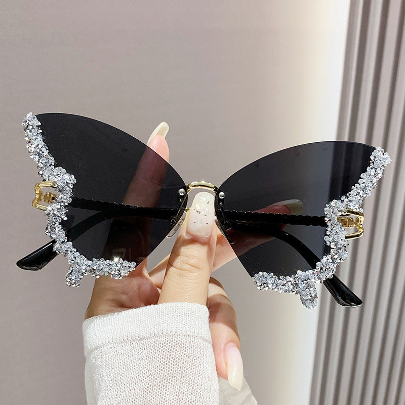 Luxury Diamond Butterfly Oversize Sunglasses