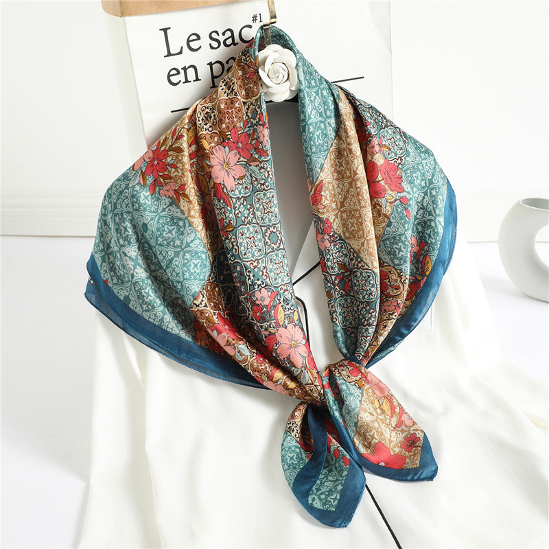 Fashion Silk Scarves Female Printing Hijab - Fashioinista