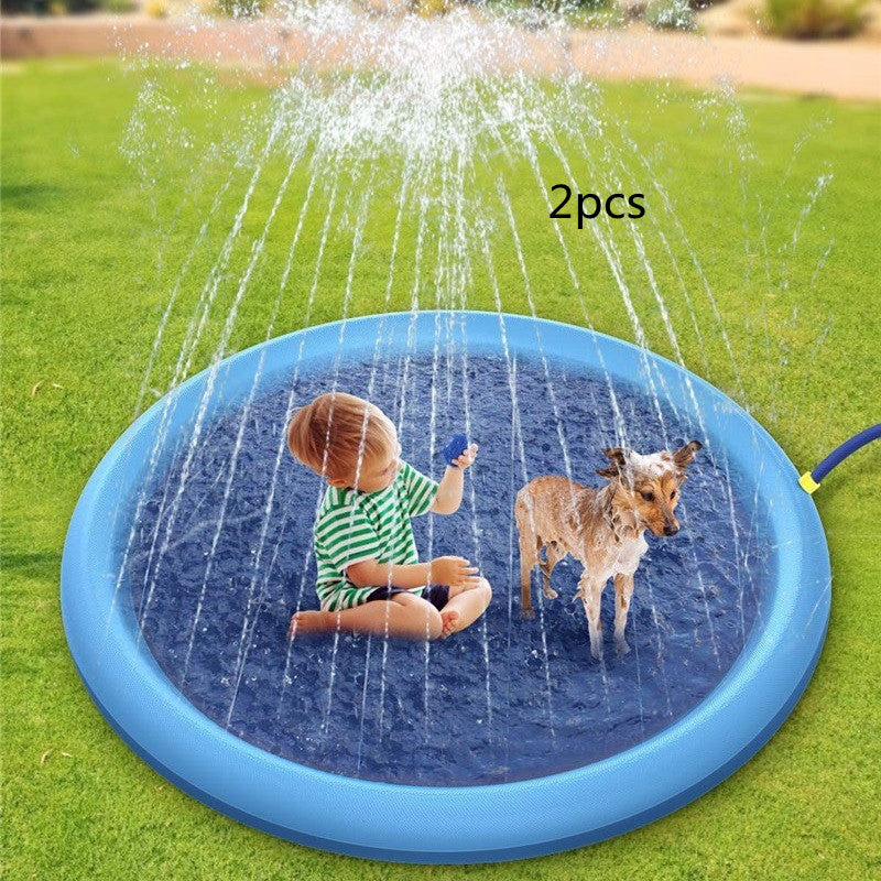 Non-Slip Splash Pad For Kids And Pet Dog Pool Summer Outdoor Water Toys Fun Backyard Fountain Play Mat - Fashioinista